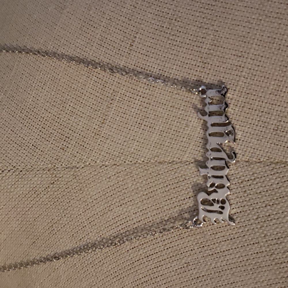 18"-20" Babygirl necklace,  silver tone